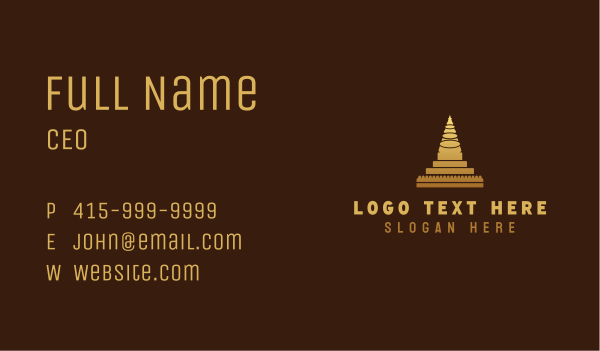 Asia Temple Landmark Business Card Design Image Preview