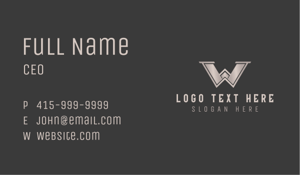 Gaming Esports Clan Letter W Business Card Design Image Preview