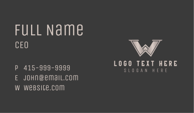 Gaming Esports Clan Letter W Business Card Image Preview