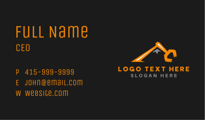 Excavator Claw Mountain Business Card Image Preview
