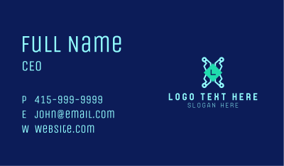 Tech Lettermark Business Card Image Preview