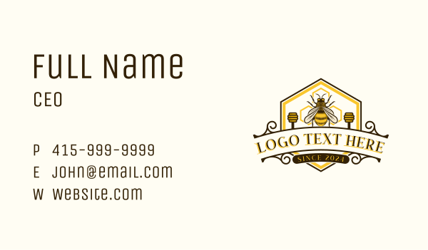 Honey Bee Apiary Business Card Design Image Preview