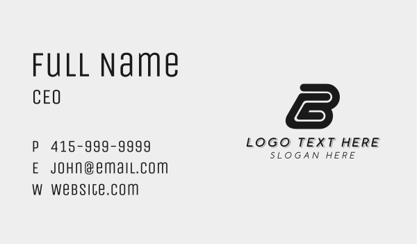 Generic Business Letter B Business Card Design Image Preview