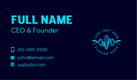 Tech Wave Frequency Business Card Design