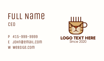 Coffee Cat Business Card Image Preview