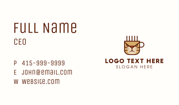 Coffee Cat Business Card Design Image Preview