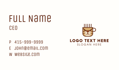 Coffee Cat Business Card Image Preview