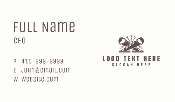 Saw Home Builder Construction Business Card Design Image Preview