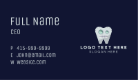 Tooth Robot Mascot Business Card Image Preview