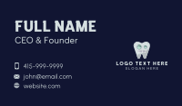 Tooth Robot Mascot Business Card Preview