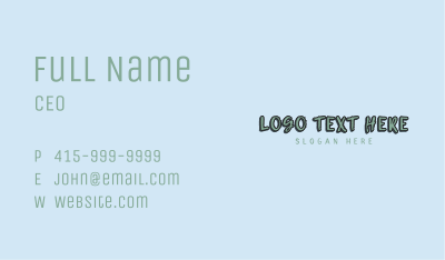 Rustic Enterprise Wordmark Business Card Image Preview