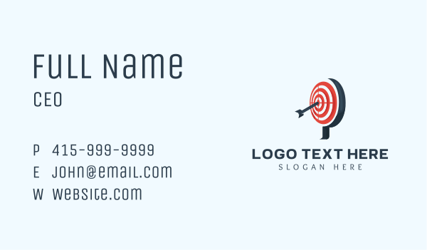 Letter P Target Marketing Business Card Design Image Preview