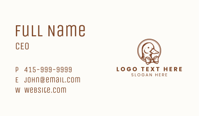 Rustic Duck Bowtie Business Card Image Preview