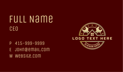 Wrench House Repair Business Card Image Preview