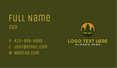 Pine Tree Eco Forest Business Card Image Preview