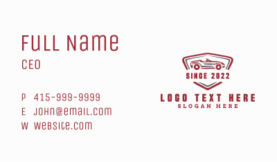 Auto Vehicle Transport  Business Card