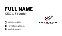 Fast Racing Flag Business Card Preview