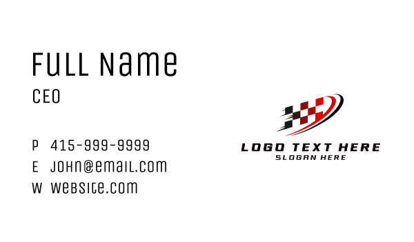 Fast Racing Flag Business Card Design Image Preview