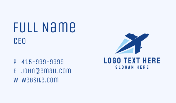 Fast Jet Plane Business Card Design Image Preview