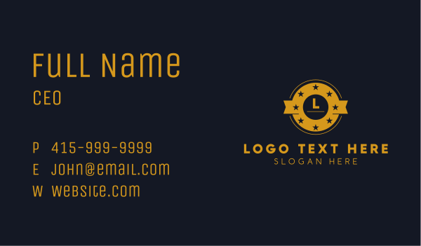 Eight Star Letter Badge Business Card Design Image Preview