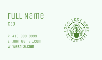 Landscaping Planting Shovel Business Card Image Preview