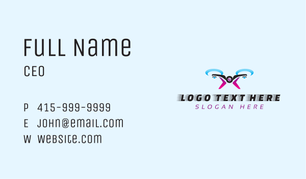 Flying Drone Videography Business Card Design Image Preview