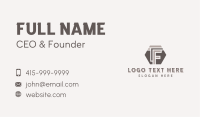 Hexagonal Company Letter F Business Card Image Preview