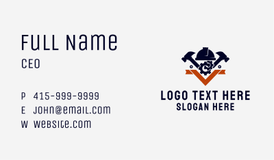 Construction Gear Repair  Business Card Image Preview