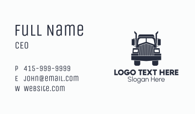 Armored Trailer Truck Business Card