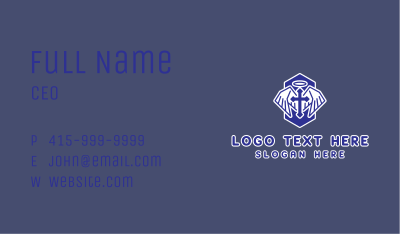 Christianity Blue Crucifix Business Card Image Preview