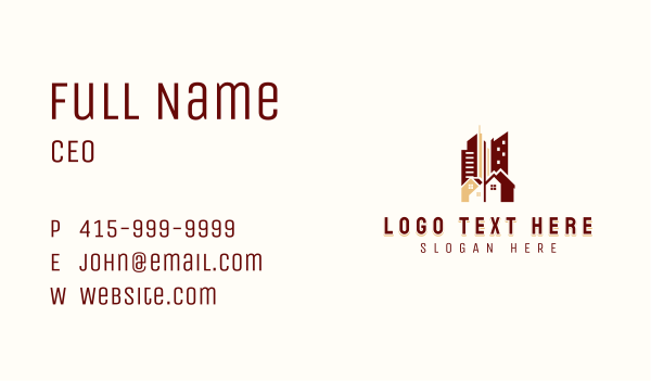 Real Estate Building Broker Business Card Design Image Preview