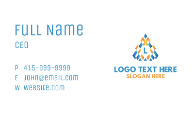 Geometric Abstract Triangle Letter Business Card Image Preview
