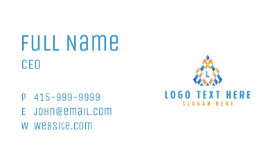 Geometric Abstract Triangle Letter Business Card Image Preview