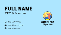 Retro Surfing Surfboard Business Card Image Preview