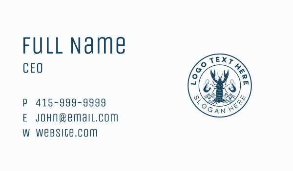 Lobster Shrimp Seafood Business Card Design Image Preview