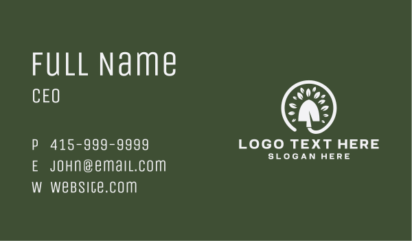 Landscaping Shovel Tool Business Card Design Image Preview