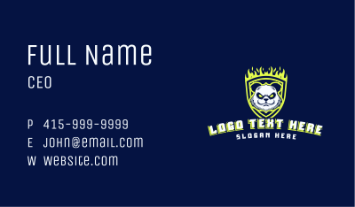 Fire Panda Shield Gaming Business Card Image Preview