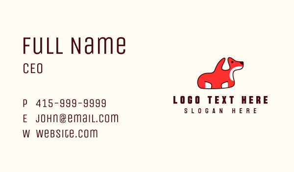 Cute Puppy Mascot  Business Card Design Image Preview