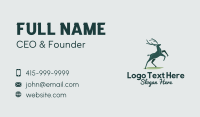 Green Reindeer Elk   Business Card Image Preview