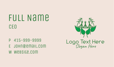 Eco Leaf Tent Business Card Image Preview