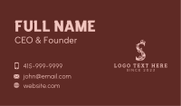 Wellness Boutique Letter S Business Card Image Preview