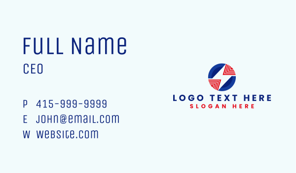 Lightning Bolt Electricity Business Card Design Image Preview