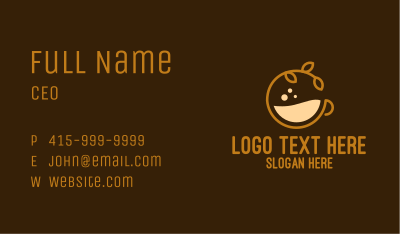 Organic Coffee Cup Business Card Image Preview