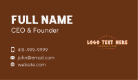 Rustic Festival Wordmark Business Card Image Preview