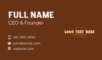 Rustic Festival Wordmark Business Card Design