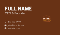 Rustic Festival Wordmark Business Card Image Preview