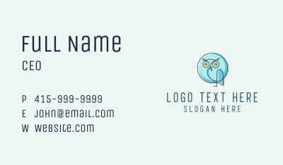 Blue Owl Chat  Business Card