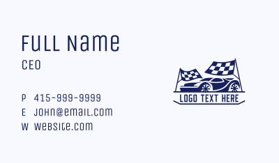 Racing Car Tournament Business Card Image Preview