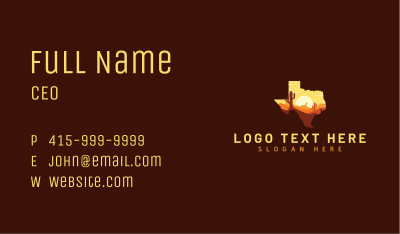Texas Desert Map Business Card Image Preview