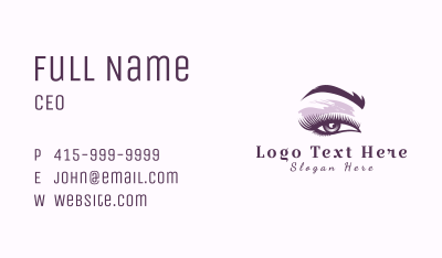 Purple Cosmetics Beauty Business Card Image Preview